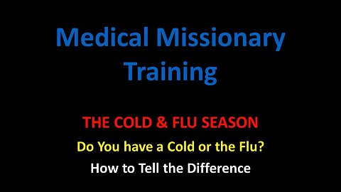 MMT: Do You Have a Cold or the Flu? How to Tell the Difference.
