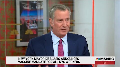 NYC Mayor de Blasio Announces COVID Vaccine Mandate For All City Workers