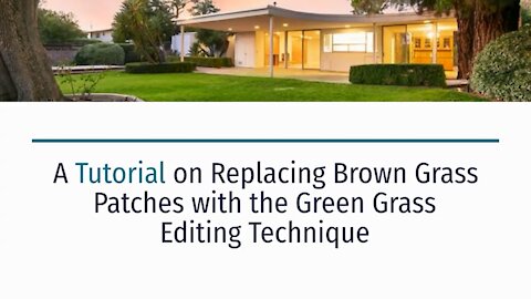 A Tutorial on Replacing Brown Grass Patches with the Green Grass Editing Technique