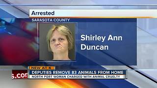 83 animals removed from North Port home, woman charged with animal cruelty