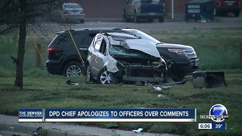 Denver police chief apologizes for comments on scene of hit and run crash