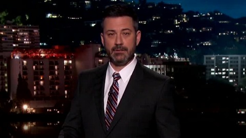 Jimmy Kimmel gets emotional while talking gun control