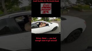 Biker Takes Off Mirror! #shorts #motorcycle #crash #closecall #biker