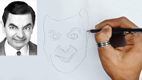 Drawing Mr Bean with Pencil | How to draw Realistic Sketch of Mr Bean