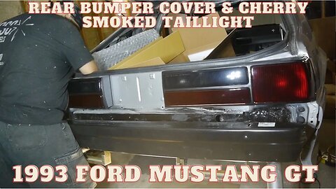 93 Mustang Rear Bumper Cover and Cherry Smoked Taillight