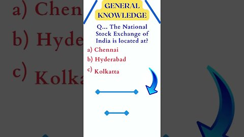 National stock exchange of India in ? #knowldege #gk #indiagk