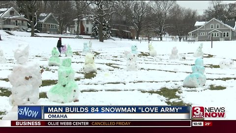 UNO student builds 84 snowmen