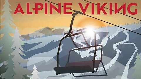 Poster Design: Alpine Viking Ski Lift Poster