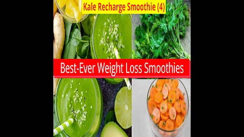 Best Ever Weight Loss Smoothies (4) - Kale Recharge Smoothie ! Smoothie Diet Recipe #shorts
