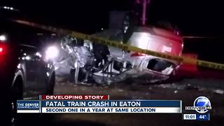 Eaton High School student killed when SUV hit by train at same crossing where teen died in 2017