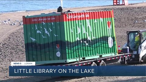 The Lorain Little Library opened up in Lorain today on the east beach of Lakeview Park offering one-stop-shop for entertainment, educational activities, and sporting equipment for all ages, and everything is free with a Lorain library card.