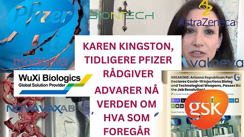 KAREN KINGSTON, TIDLIGERE PFIZER RÅDGIVER: ADVARER NÅ VERDEN OM HVA SOM FOREGÅR