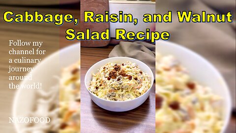 Cabbage, Raisin, and Walnut Salad Recipe: A Crunchy Twist on a Classic Dish-4K