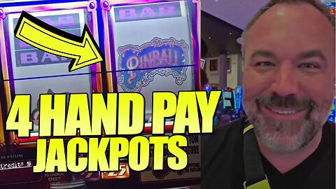 4 Hand Pay Jackpots & $75/Spins ONLY on PINBALL!!