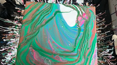 Pretty lill ring pour #acrylicpouring