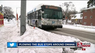 Plowing the bus stops around Omaha