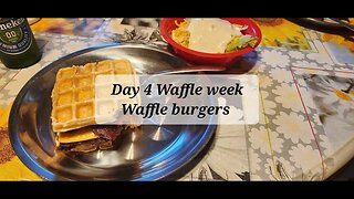 Day 4 Waffle week Waffle burgers #waffles #burgers