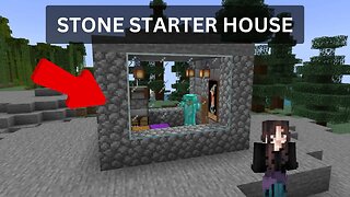 How To Build A Small Stone Starter Home | Minecraft