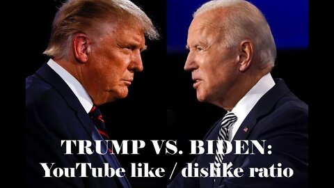 Trump VS. Biden: Youtube like / dislike ratio