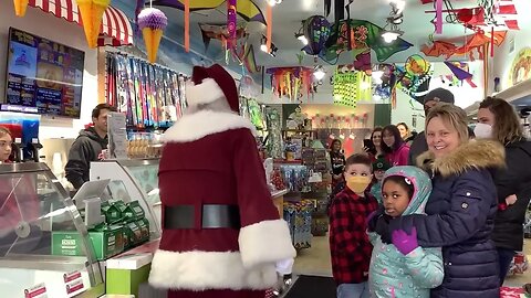 Santa arrives at Gift of Wings in Greendale