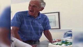 Grandpa Has The Best Reaction To Prank Cake
