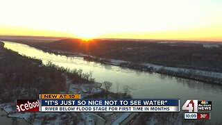 After record 279 consecutive days, Missouri River falls below flood stage