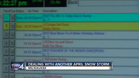 Milwaukee's B93.3 sprinkles in Christmas songs to go with April snow