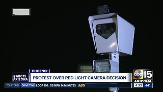 Protest over red light camera decision