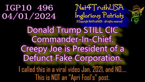 IGP10 496 - Donald Trump STILL CIC - Commander-In-Chief