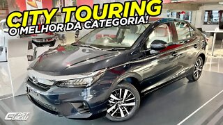 NOVO HONDA CITY TOURING SEDAN 1.5 FLEX 2022 É BEM EQUIPADO, SEGURO, COM ÓTIMO ACABAMENTO E ESPAÇO!