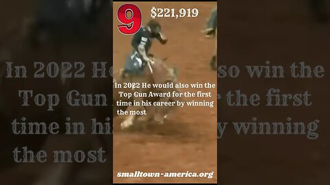 Who is number 9 in Top Money Winners? Saddle Bronc Rider Zeke Thurston #rodeo #youtubeshorts