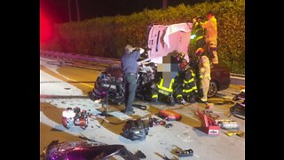 Several people injured in three-vehicle crash in Delray Beach