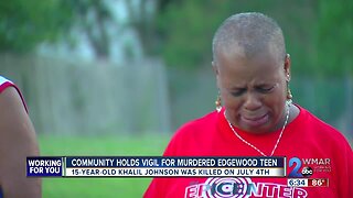 Community holds vigil for murdered Edgewood teen
