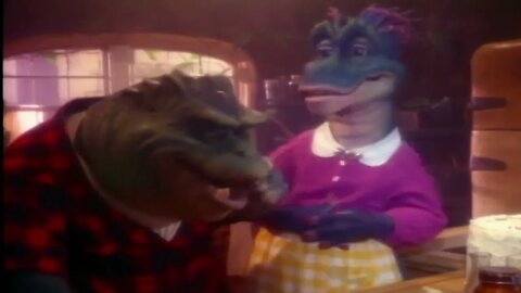 Família Dinossauros em o dia do Arremesso