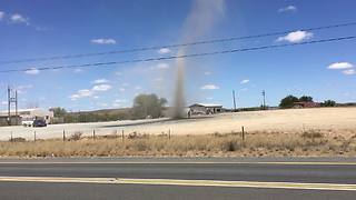 Daredevil Walks Right Into A Dust Devil Tornado Just For Fun