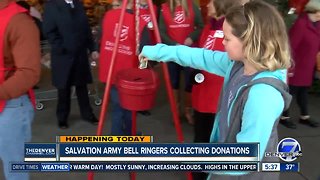 Salvation Army bell ringers start collecting donations