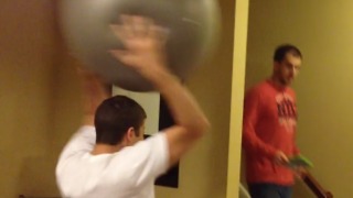 Exercise Ball Knockout Breaks The Walls Down
