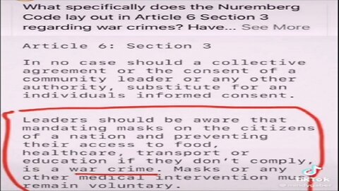 Reese Report - Nuremberg Code Explained