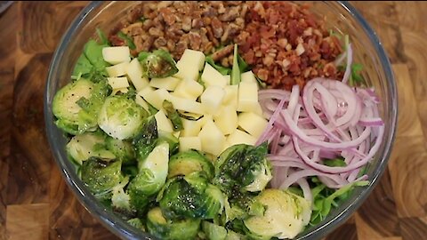 How to make Brussels sprout arugula salad