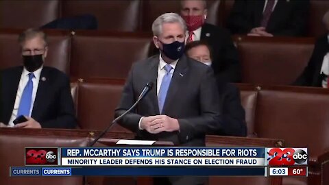 Rep. McCarthy discusses conversations he's had with President Trump since riots