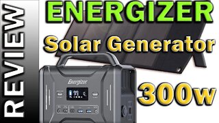 Energizer 300W Solar Generator 320Wh Portable Power Station LiFePO4 Battery Solar Panel 100W Review