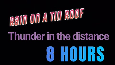 Black Screen Rain On Tin Roof, Thunderstorm In Distance To Help You Fall Asleep #blackscreen