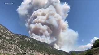 Grizzly Creek Fire shuts down I-70 in Glenwood Canyon in western Colorado