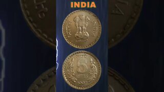 India 5 Rupees 1997.#shorts #coinnotesz