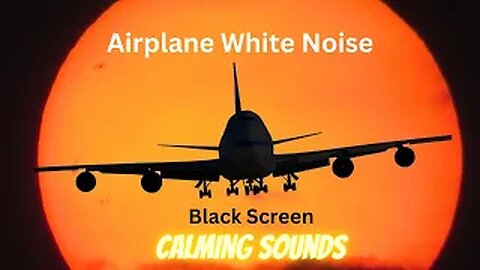 Airplane White Noise Sounds For Sleep (9 Hrs) Airplane Ambiance Black Screen