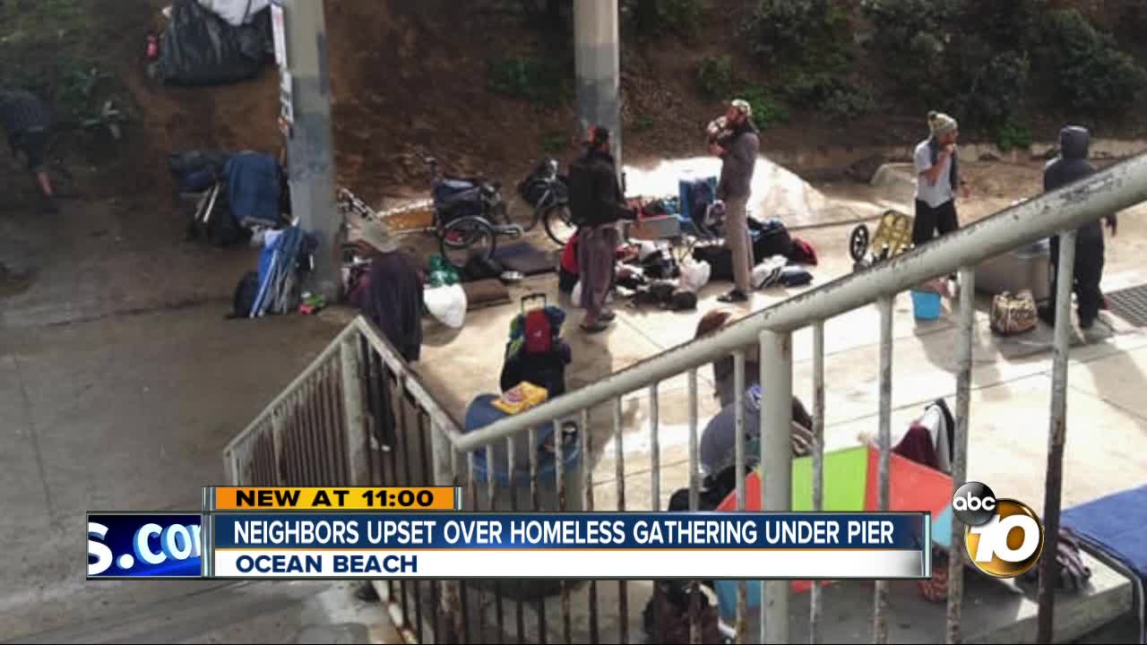 Concerns raised over homeless gathering under Ocean Beach Pier
