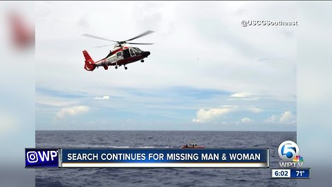 Search continues for missing man and woman