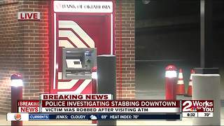 Man robbed and stabbed in hand after visiting downtown ATM overnight