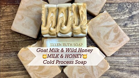 Making MILK & HONEY 🍯 Cold Process Soap - Goat Milk In Oil Method | Ellen Ruth Soap