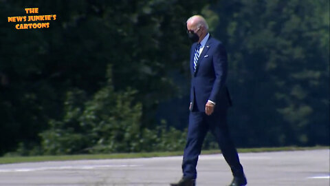 Why on earth is Biden wearing a mask while walking alone outside?